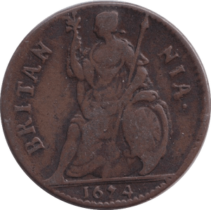 1674 FARTHING ( GF ) - FARTHING - Cambridgeshire Coins