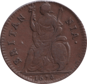 1674 FARTHING ( GVF ) - FARTHING - Cambridgeshire Coins