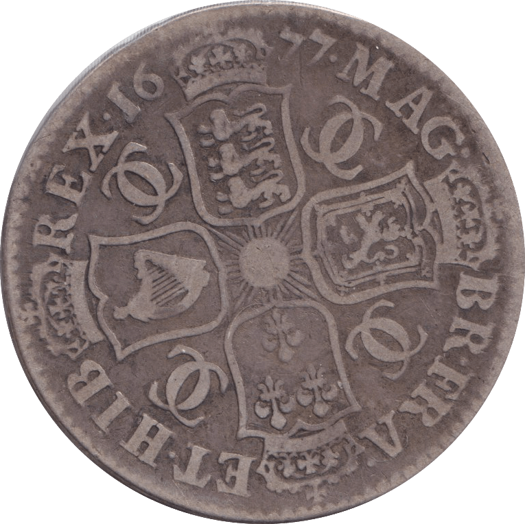 1677 HALFCROWN ( FINE ) - HALFCROWN - Cambridgeshire Coins
