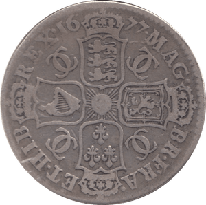 1677 HALFCROWN ( FINE ) - Halfcrown - Cambridgeshire Coins