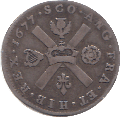 1677 SCOTLAND 1/6 DOLLAR - WORLD COINS - Cambridgeshire Coins