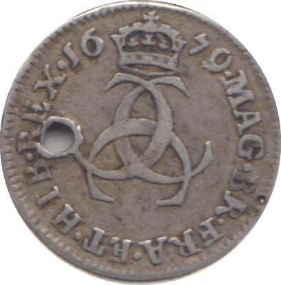 1679 HOLED MAUNDY THREEPENCE ( GF ) - MAUNDY THREEPENCE - Cambridgeshire Coins