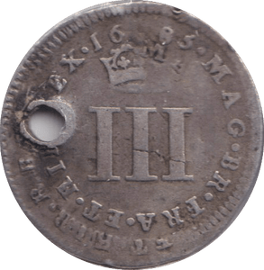 1685 MAUNDY THREEPENCE ( GF ) HOLED - MAUNDY THREEPENCE - Cambridgeshire Coins