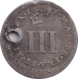 1685 MAUNDY THREEPENCE ( GF ) HOLED - MAUNDY THREEPENCE - Cambridgeshire Coins