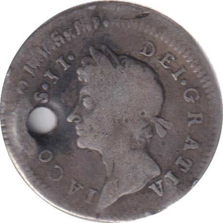 1685 MAUNDY THREEPENCE ( GF ) HOLED - MAUNDY THREEPENCE - Cambridgeshire Coins