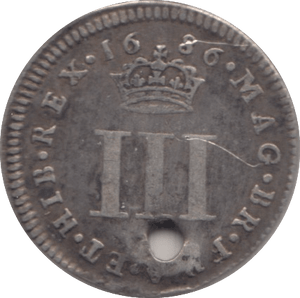 1686 MAUNDY THREEPENCE ( GF ) - MAUNDY THREEPENCE - Cambridgeshire Coins