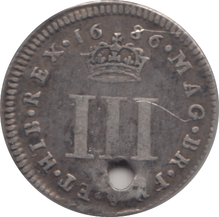1686 MAUNDY THREEPENCE ( GF ) - MAUNDY THREEPENCE - Cambridgeshire Coins