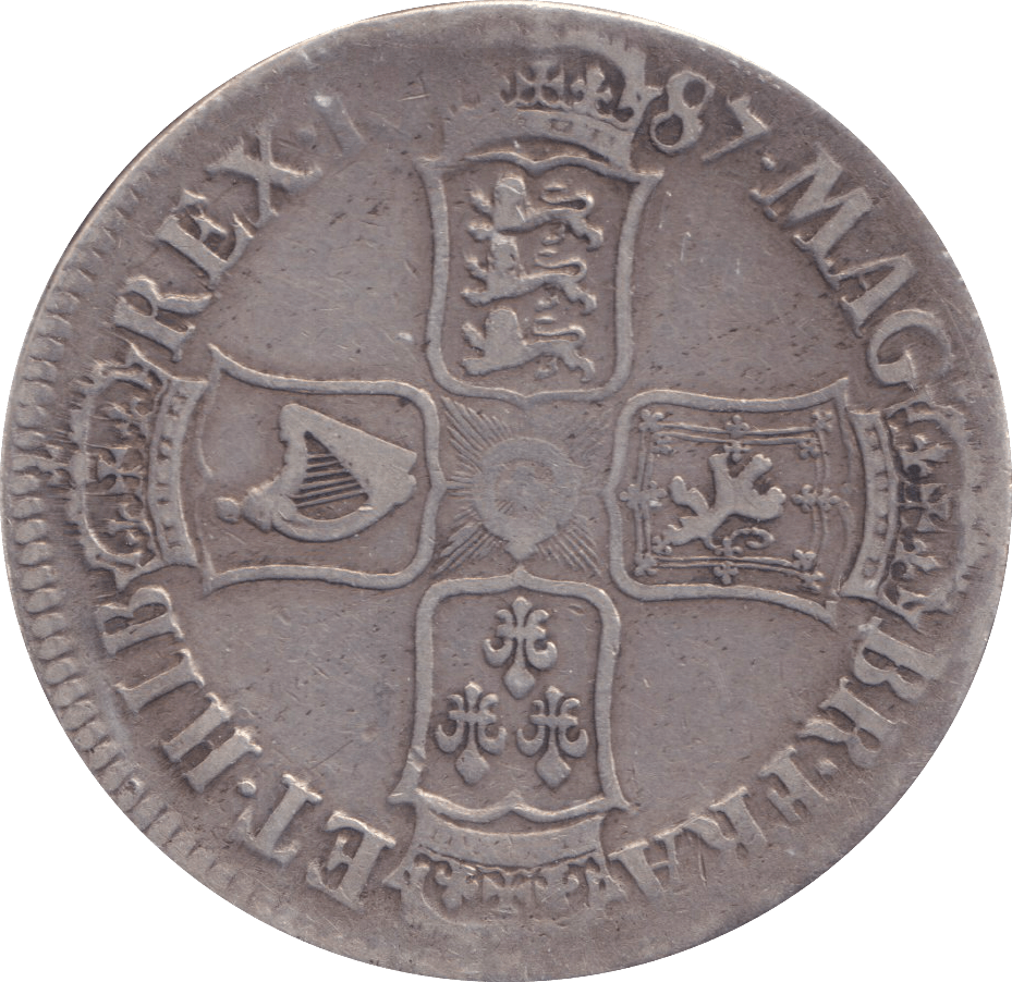 1687 CROWN ( FINE ) - CROWN - Cambridgeshire Coins