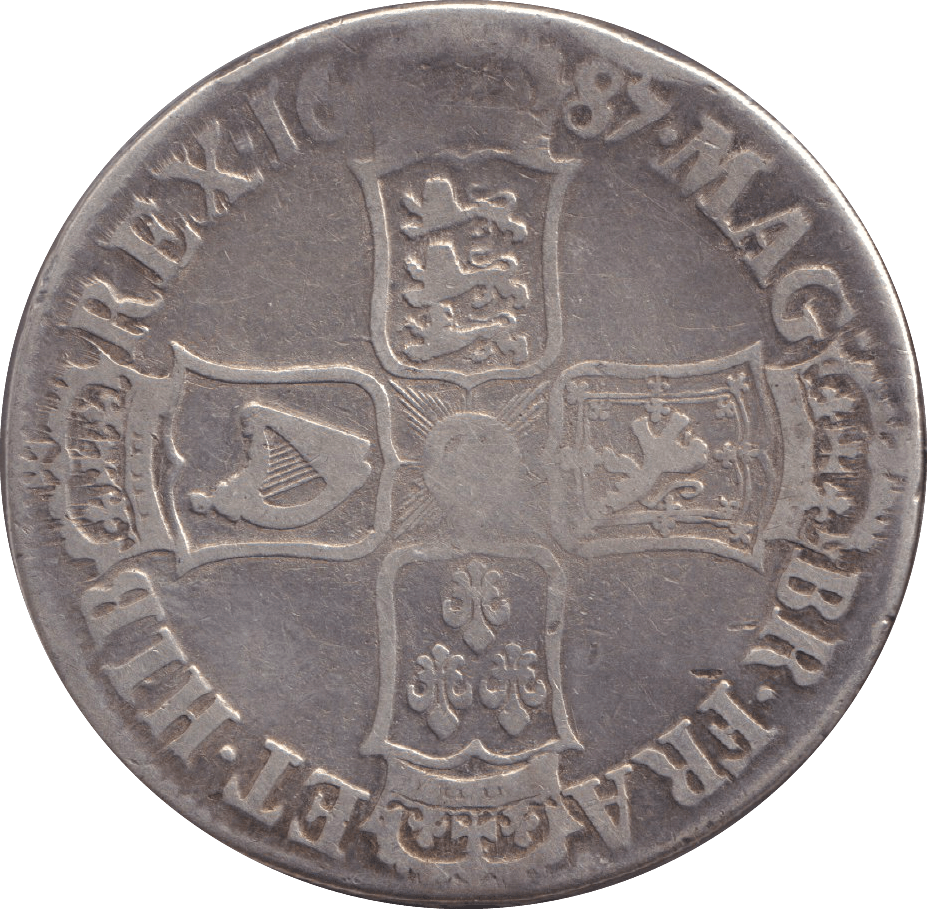 1687 CROWN ( FINE ) - WORLD COINS - Cambridgeshire Coins