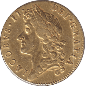 1687 GOLD ONE GUINEA JAMES II - JAMES II - Cambridgeshire Coins