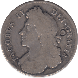 1687 HALFCROWN ( FINE ) - Halfcrown - Cambridgeshire Coins