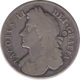 1687 HALFCROWN ( FINE ) - Halfcrown - Cambridgeshire Coins