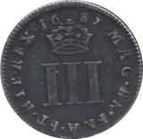 1687 MAUNDY THREEPENCE ( EF ) - MAUNDY THREEPENCE - Cambridgeshire Coins