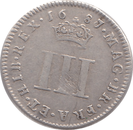 1687 MAUNDY THREEPENCE ( GF ) - MAUNDY THREEPENCE - Cambridgeshire Coins