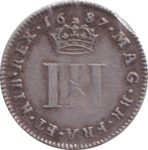 1687 MAUNDY THREEPENCE ( GF ) - MAUNDY THREEPENCE - Cambridgeshire Coins