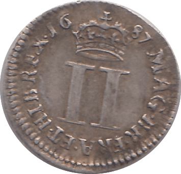 1687 MAUNDY TWOPENCE ( VF ) - MAUNDY TWOPENCE - Cambridgeshire Coins
