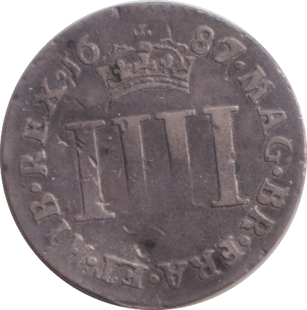 1687/6 MAUNDY FOURPENCE ( NF ) - MAUNDY FOURPENCE - Cambridgeshire Coins
