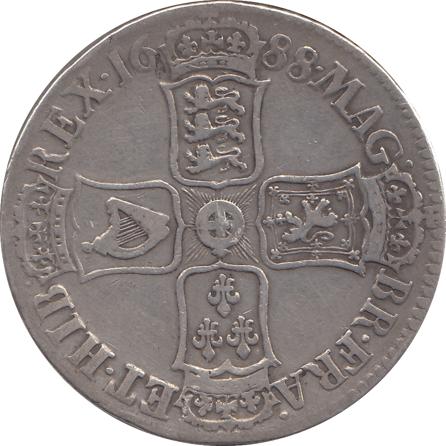 1688 CROWN ( GF ) TERTIO - CROWN - Cambridgeshire Coins