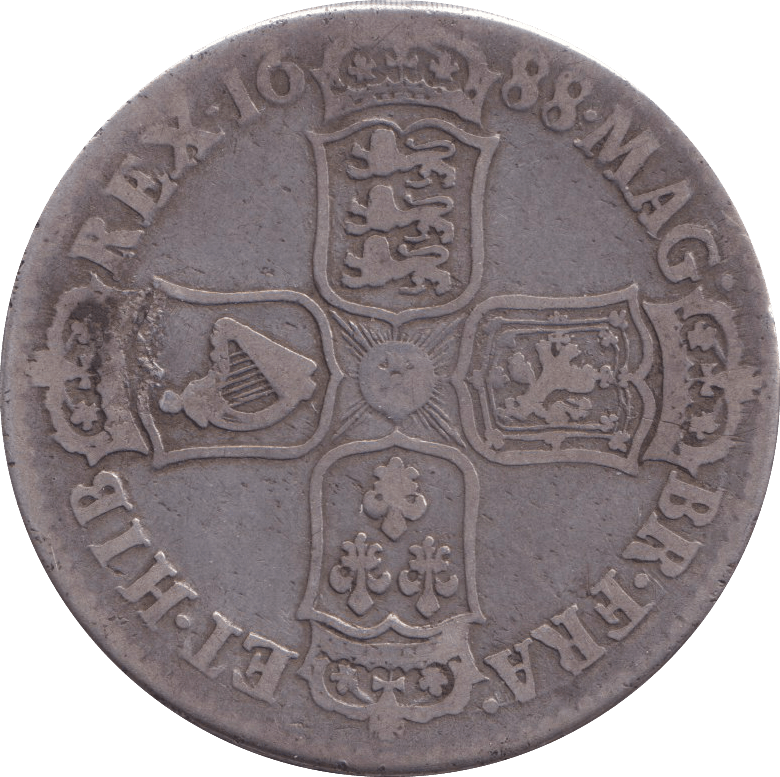 1688 HALFCROWN ( GF ) - HALFCROWN - Cambridgeshire Coins
