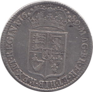 1689 HALFCROWN ( VF ) - Halfcrown - Cambridgeshire Coins