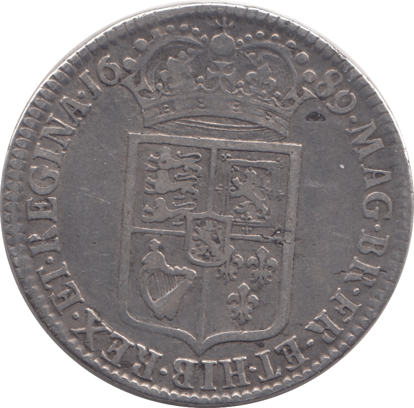 1689 HALFCROWN ( VF ) - Halfcrown - Cambridgeshire Coins