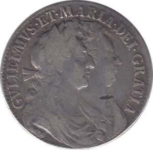 1689 HALFCROWN ( VF ) - Halfcrown - Cambridgeshire Coins