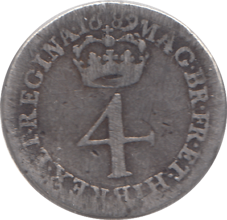 1689 MAUNDY FOURPENCE F47 ( FINE ) - MAUNDY FOURPENCE - Cambridgeshire Coins