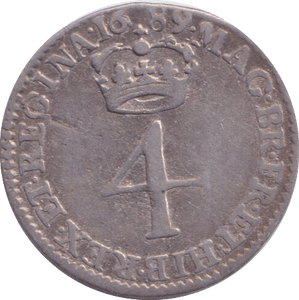 1689 MAUNDY FOURPENCE ( VF ) - MAUNDY FOURPENCE - Cambridgeshire Coins