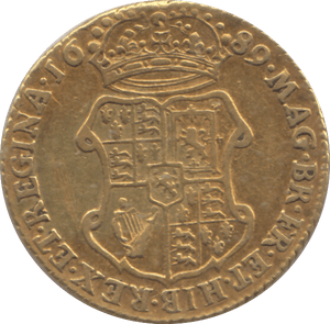 1689 WILLIAM & MARY GOLD ONE GUINEA ELEPHANT AND CASTLE ( VF ) - Guineas - Cambridgeshire Coins