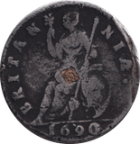 1690 FARTHING ( FINE ) - FARTHING - Cambridgeshire Coins