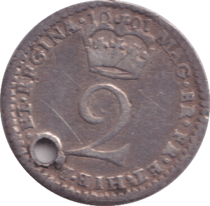 1691 MUANDY TWOPENCE ( FINE ) HOLED - MAUNDY TWOPENCE - Cambridgeshire Coins