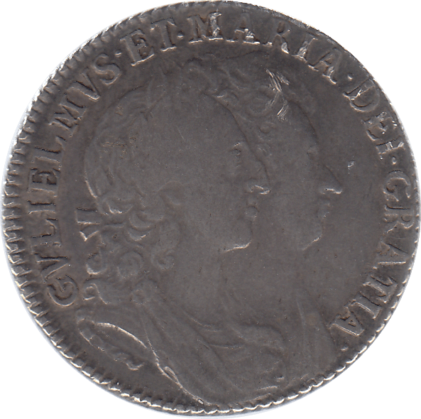 1693 SILVER SHILLING WILLIAM AND MARY ( GVF ) - SHILLING - Cambridgeshire Coins