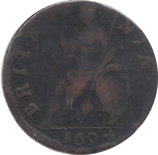 1694 FARTHING ( FINE ) - Farthing - Cambridgeshire Coins