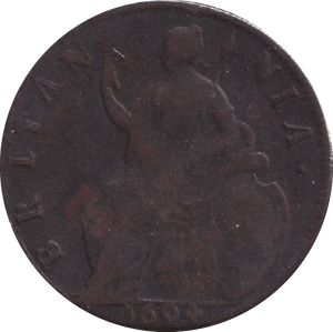 1694 HALF PENNY ( FINE ) - HALFPENNY - Cambridgeshire Coins