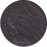 1694 HALFPENNY ( VF ) - HALFPENNY - Cambridgeshire Coins