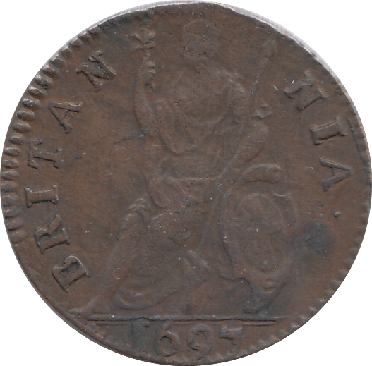 1695 FARTHING ( GVF ) - FARTHING - Cambridgeshire Coins
