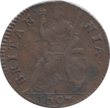 1695 FARTHING ( GVF ) - FARTHING - Cambridgeshire Coins