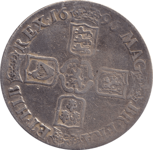 1696 CROWN B ( FINE ) - CROWN - Cambridgeshire Coins