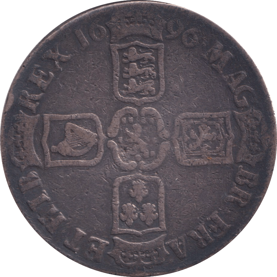 1696 CROWN ( FINE ) - CROWN - Cambridgeshire Coins