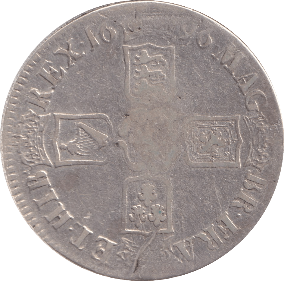 1696 CROWN ( FINE ) - Crown - Cambridgeshire Coins