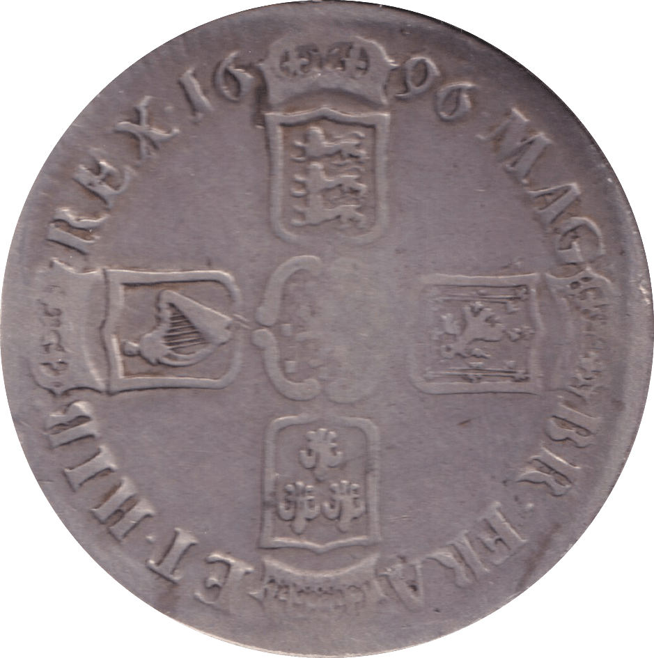1696 CROWN ( FINE ) - CROWN - Cambridgeshire Coins