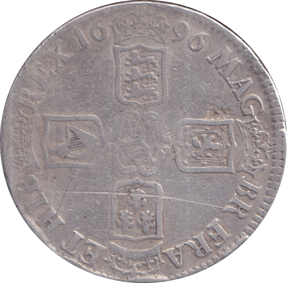 1696 CROWN ( FINE ) - CROWN - Cambridgeshire Coins