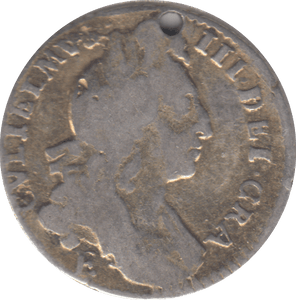 1697 SIXPENCE ( NF ) HOLED - SIXPENCE - Cambridgeshire Coins