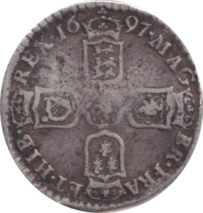 1697 SIXPENCE ( NVF ) - SIXPENCE - Cambridgeshire Coins