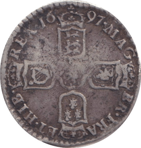 1697 SIXPENCE ( NVF ) - SIXPENCE - Cambridgeshire Coins