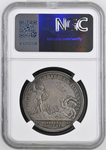 1702 MI - 228 - 4 ANNE CORONATION SILVER AU 58 - NGC SILVER COINS - Cambridgeshire Coins
