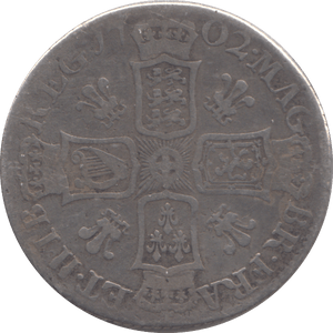 1702 SHILLING ( FINE ) - SHILLING - Cambridgeshire Coins