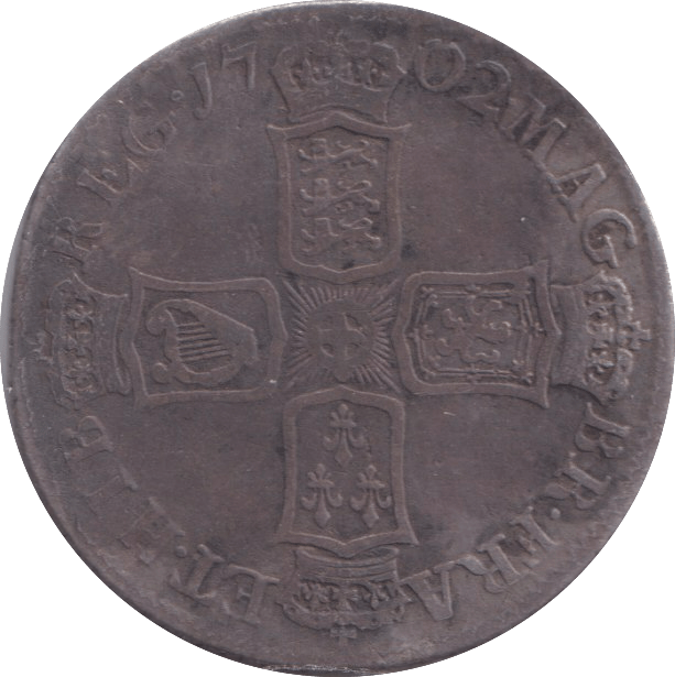 1702 SHILLING ( FINE ) - SHILLING - Cambridgeshire Coins