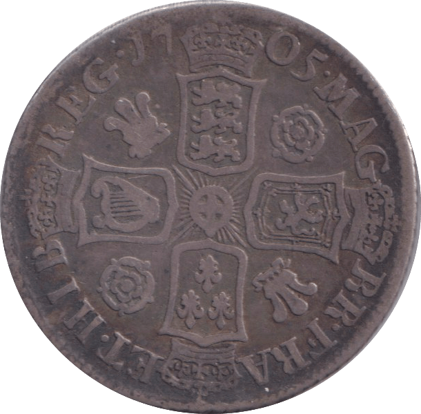 1705 SHILLING ( FINE ) - SHILLING - Cambridgeshire Coins