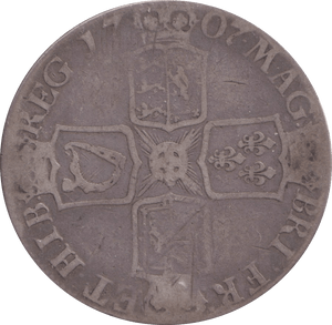 1707 CROWN E ( FINE ) - CROWN - Cambridgeshire Coins